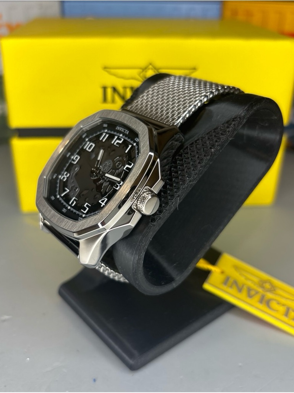 Invicta Diablo Black and Silver Skeleton Dial Men's Watch - Picture 3 of 8